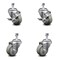 Service Caster 3 Inch Gray Polyurethane Wheel Swivel 1/2 Inch Threaded Stem Caster Brakes, 2PK SCC-TS20S314-PPUB-TLB-121315-2-S-2 - alternate 1